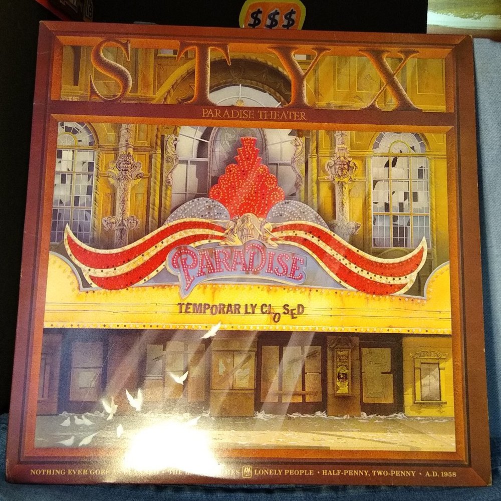 Styx  Paradise Theatre 1980 (misprint) Vinyl record